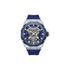Police Dayton Men's Automatic Watch - Steel Case, Blue Silicone Strap