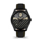Police Gents Grille Black Leather Strap