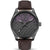 Police Gents Grille Dark Brown Leather Strap