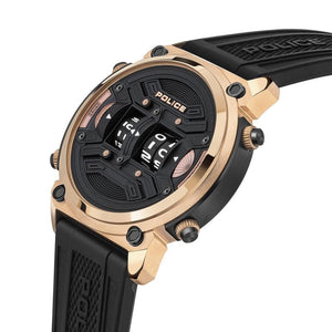 Police Gents Rotor Black Silicone Strap