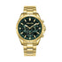 Police Motion Green Dial Watch with Gold Stainless Steel