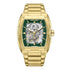 Police Skeletor Green Dial Gold Men's Automatic Watch