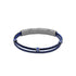 Police Twinrow Blue Leather Double Row Bracelet