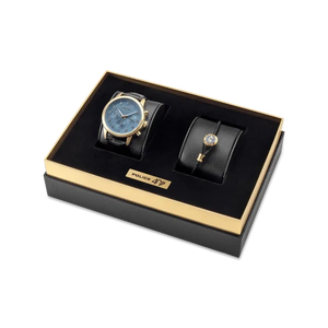The Anniversary Collection Watch And Bracelet Gift Set By Police For Men PEWJF0030401SETB